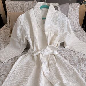White Turkish Style Robe - Unisex